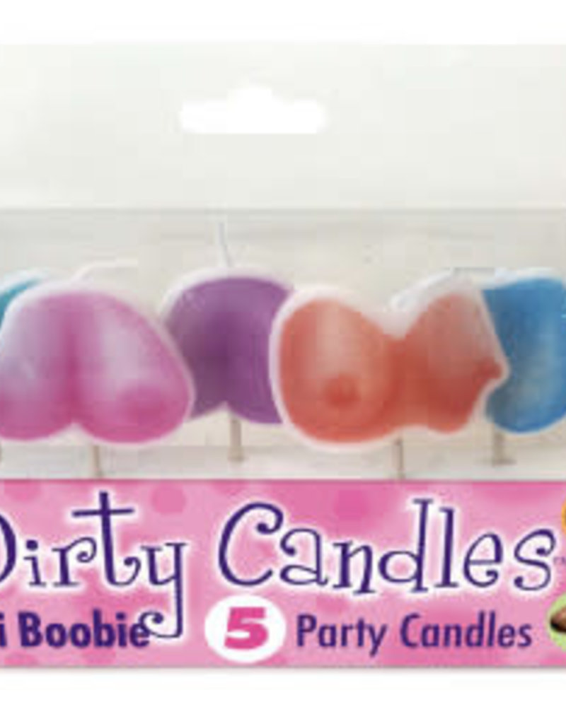 Little Genie Dirty Boob Candles 5 Party Candles