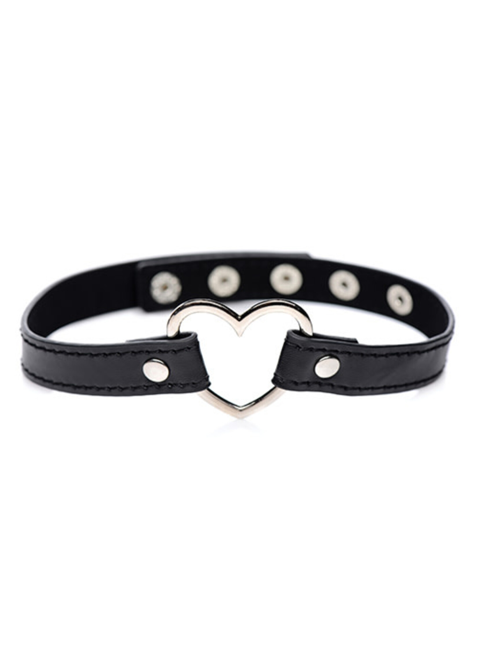Master Series Master Series Dark Heart Chrome Heart Choker - Black