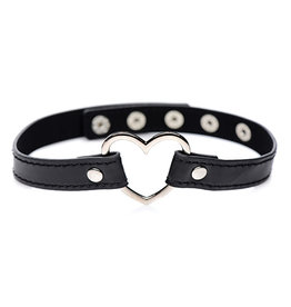 Master Series Master Series Dark Heart Chrome Heart Choker - Black