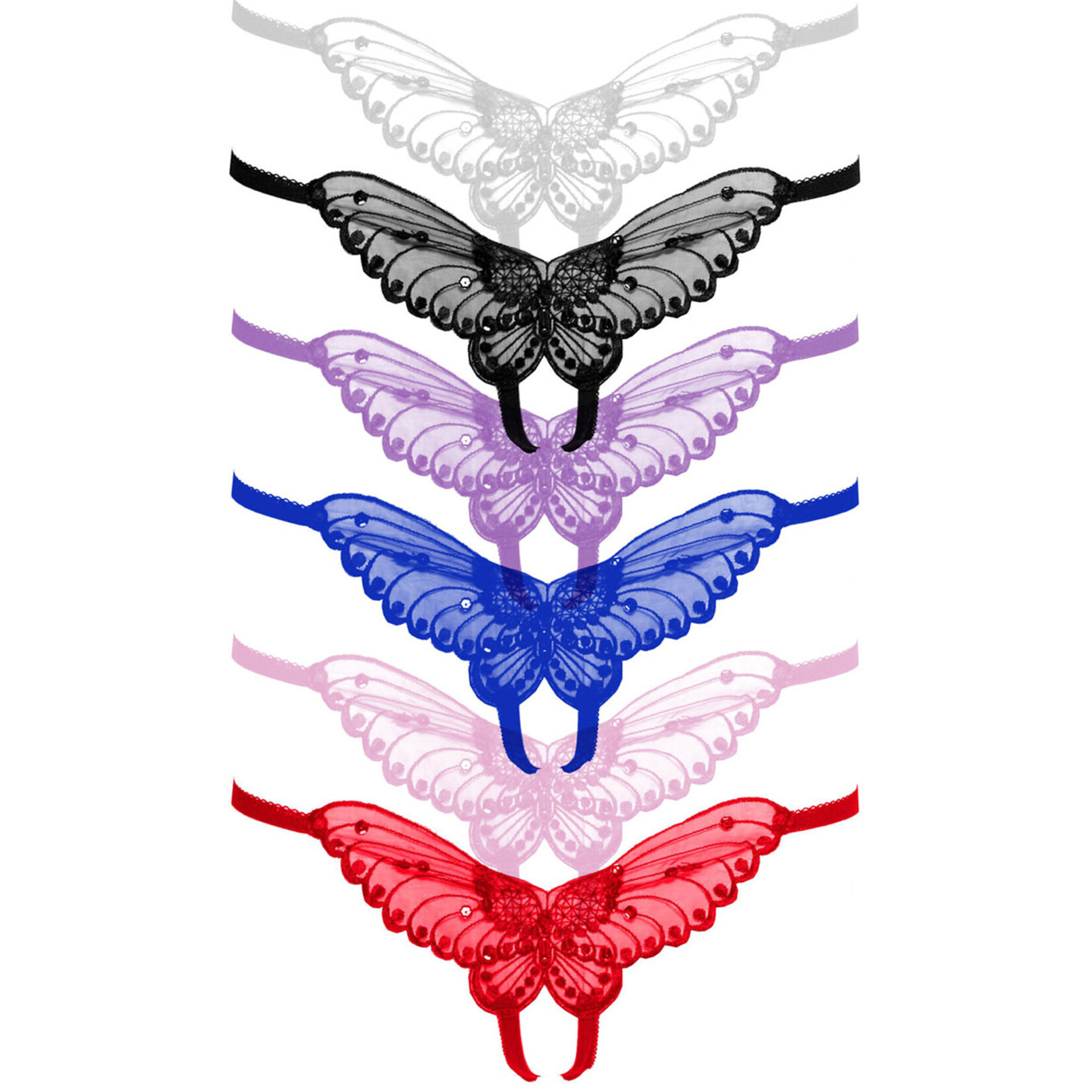 Leg Avenue Butterfly Crotchless W/Pearl Sequin Detail - Plus Size