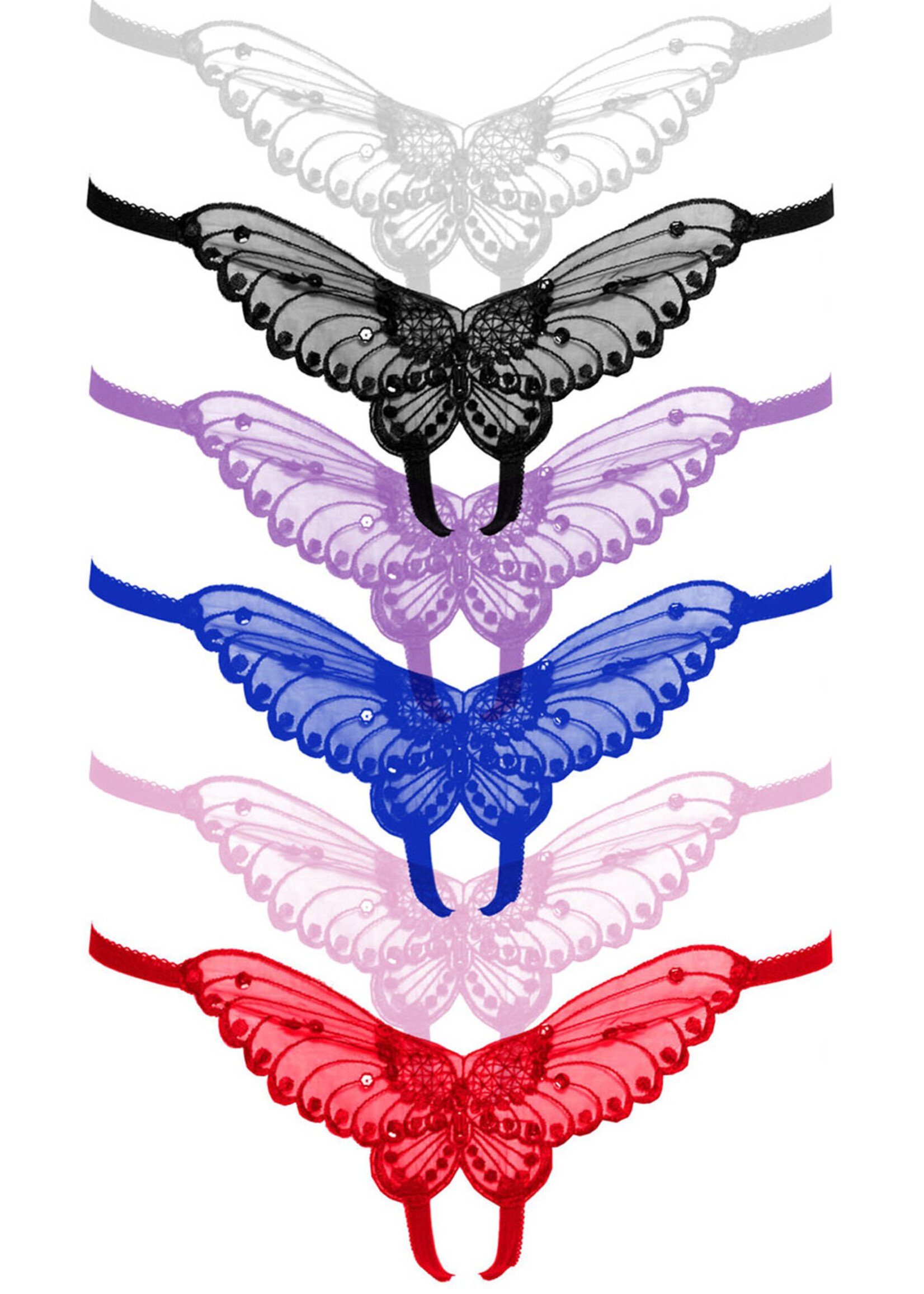 Leg Avenue Butterfly Crotchless W/Pearl Sequin Detail - Plus Size