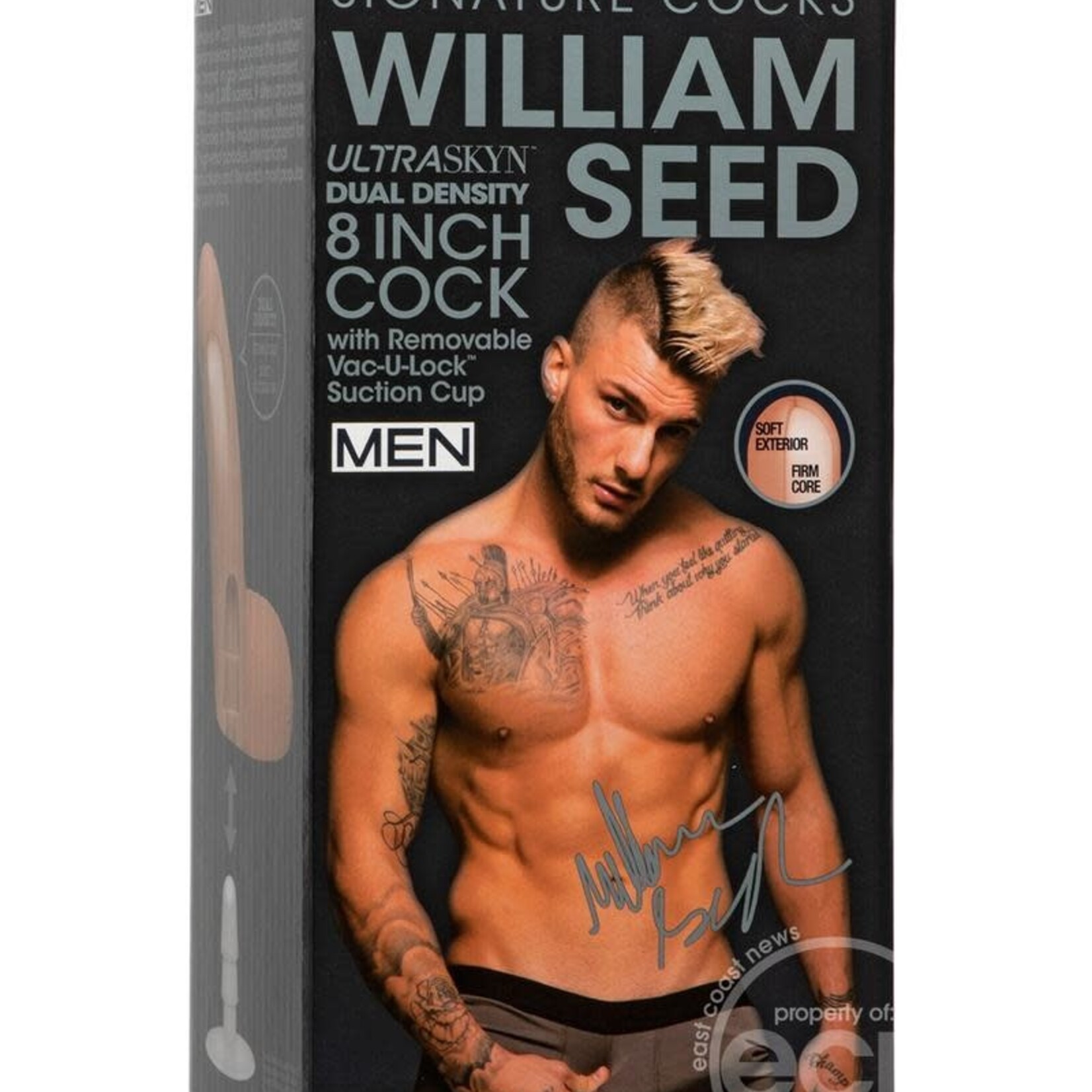 Doc Johnson Signature Cocks William Seed Dildo 8in - Vanilla