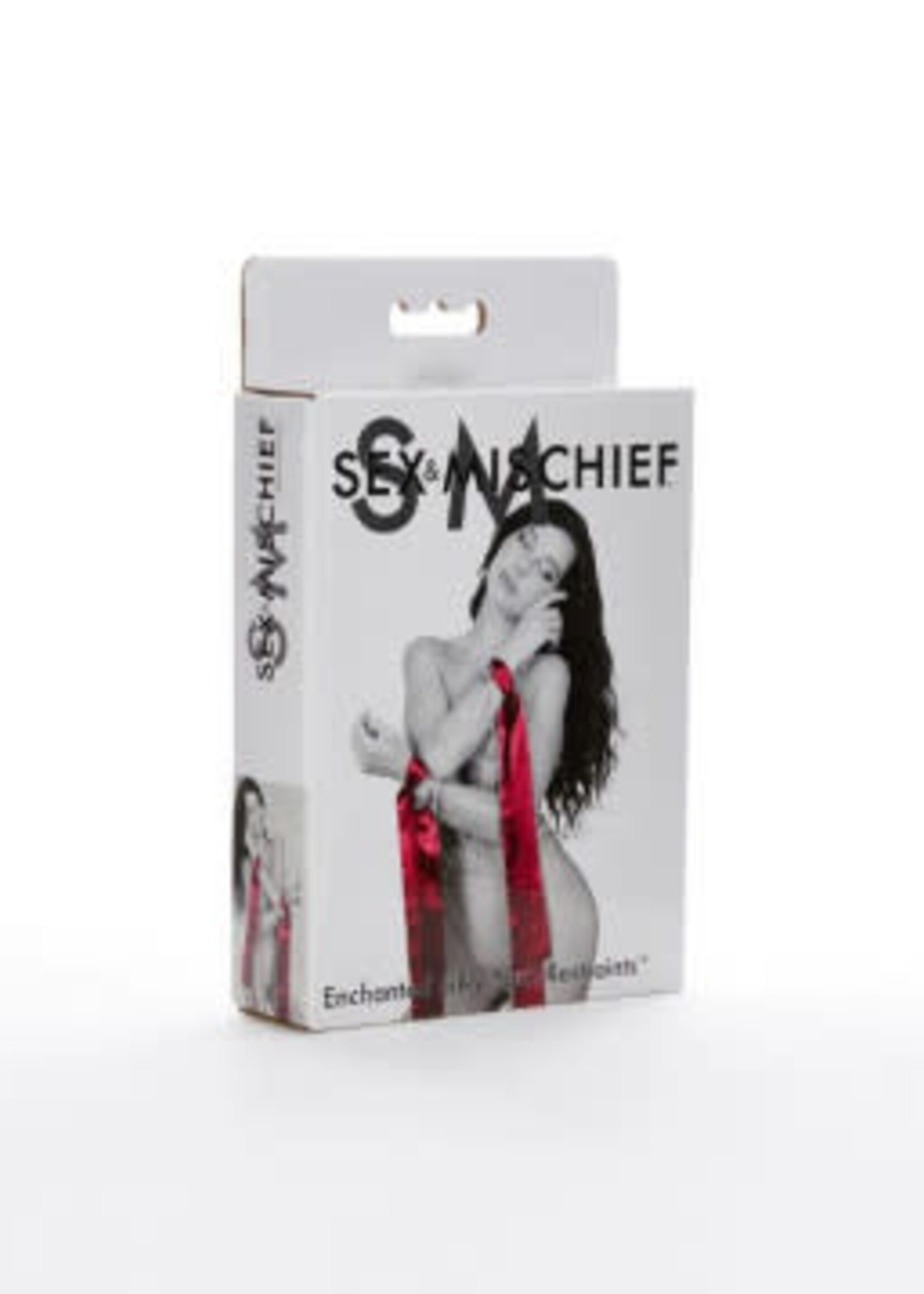 Sportsheets Sex and Mischief Enchanted Silky Sash Restraints - Burgundy