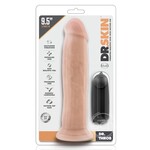 Blush Novelties Dr. Skin - Dr. Throb - 9.5 Inch Vibrating Realistic Cock With Suction Cup - Vanilla