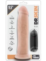 Blush Novelties Dr. Skin - Dr. Throb - 9.5 Inch Vibrating Realistic Cock With Suction Cup - Vanilla