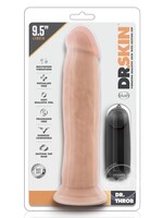 Blush Novelties Dr. Skin - Dr. Throb - 9.5 Inch Vibrating Realistic Cock With Suction Cup - Vanilla