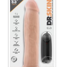 Blush Novelties Dr. Skin - Dr. Throb - 9.5 Inch Vibrating Realistic Cock With Suction Cup - Vanilla