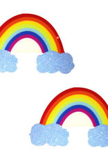 Neva Nude Rainbow Glitter Cloud Pasties
