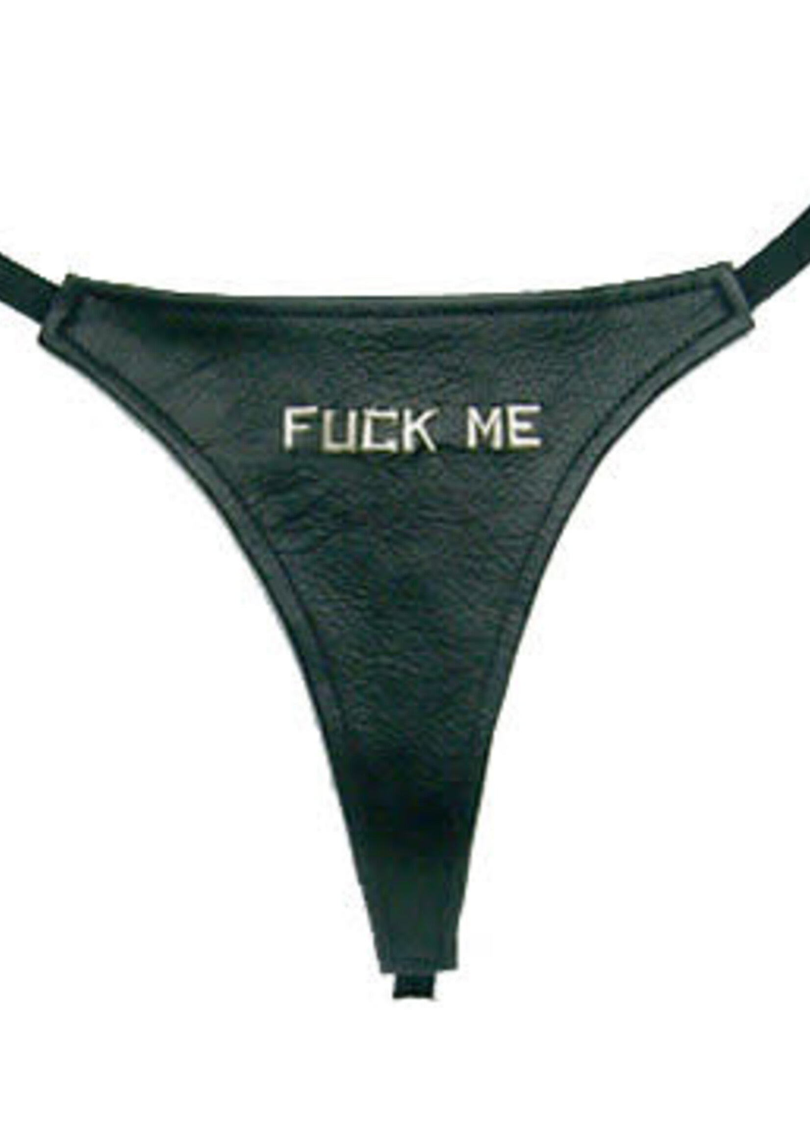 Kookie INTL Black Leather G-String with ID