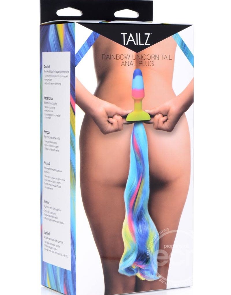 XR Brands Tailz Tailz Unicorn Tail Anal Plug - Multicolor