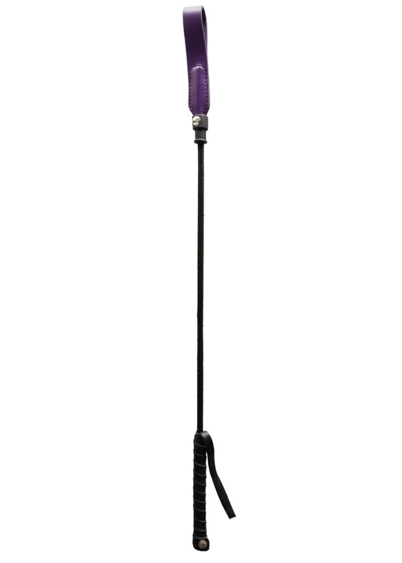 Rouge Garments Rouge Fifty Times Hotter Long Riding Crop Slim Tip 24in - Purple