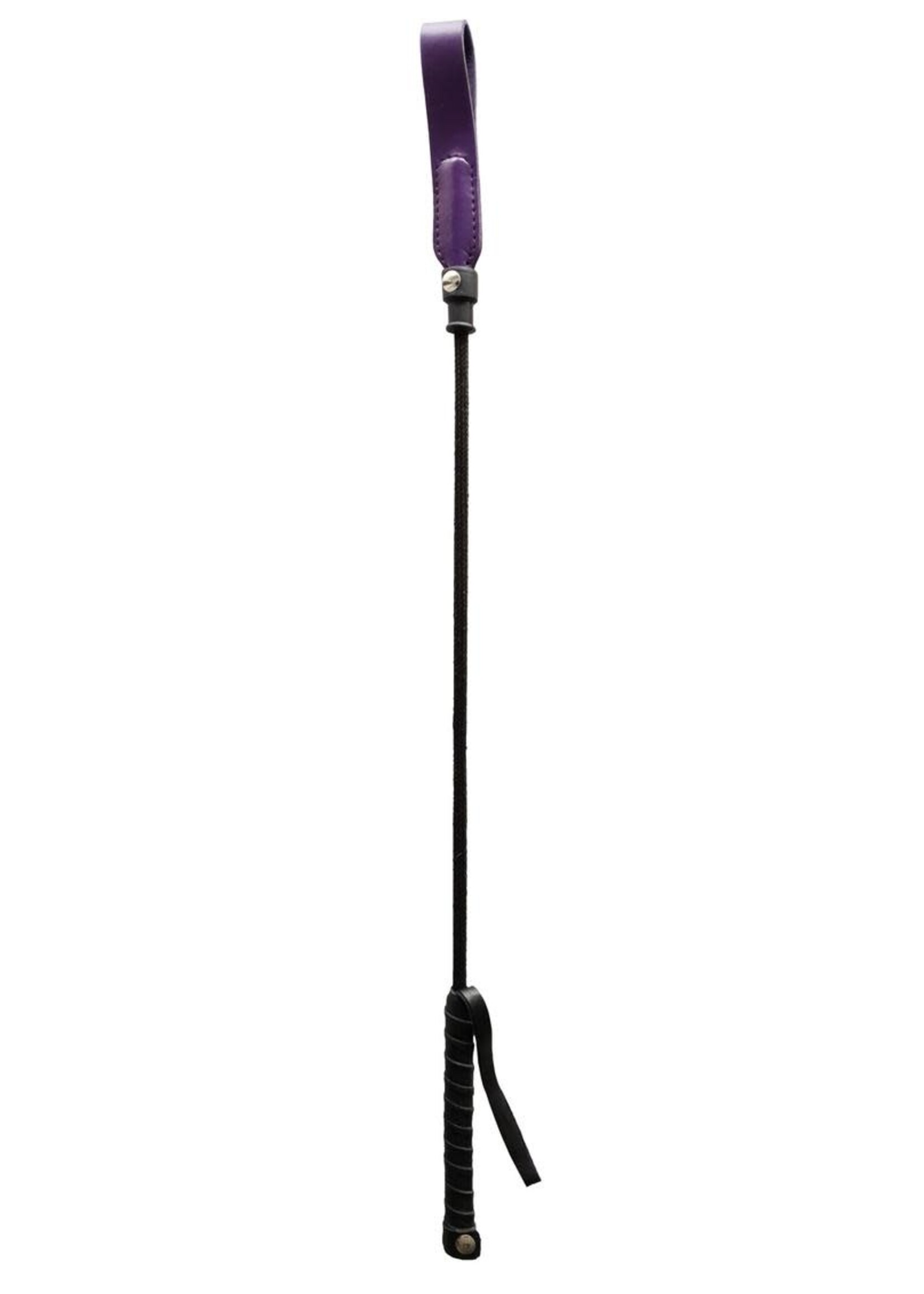 Rouge Garments Rouge Fifty Times Hotter Long Riding Crop Slim Tip 24in - Purple