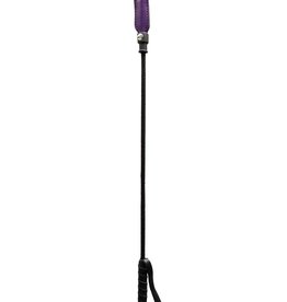 Rouge Garments Rouge Fifty Times Hotter Long Riding Crop Slim Tip 24in - Purple
