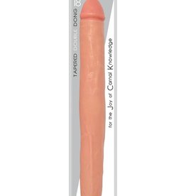 Curve Toys Jock Tapered Double Dildo 18in - Vanilla