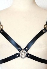 Touch of Fur Adjustable Leather Pentagram Harness