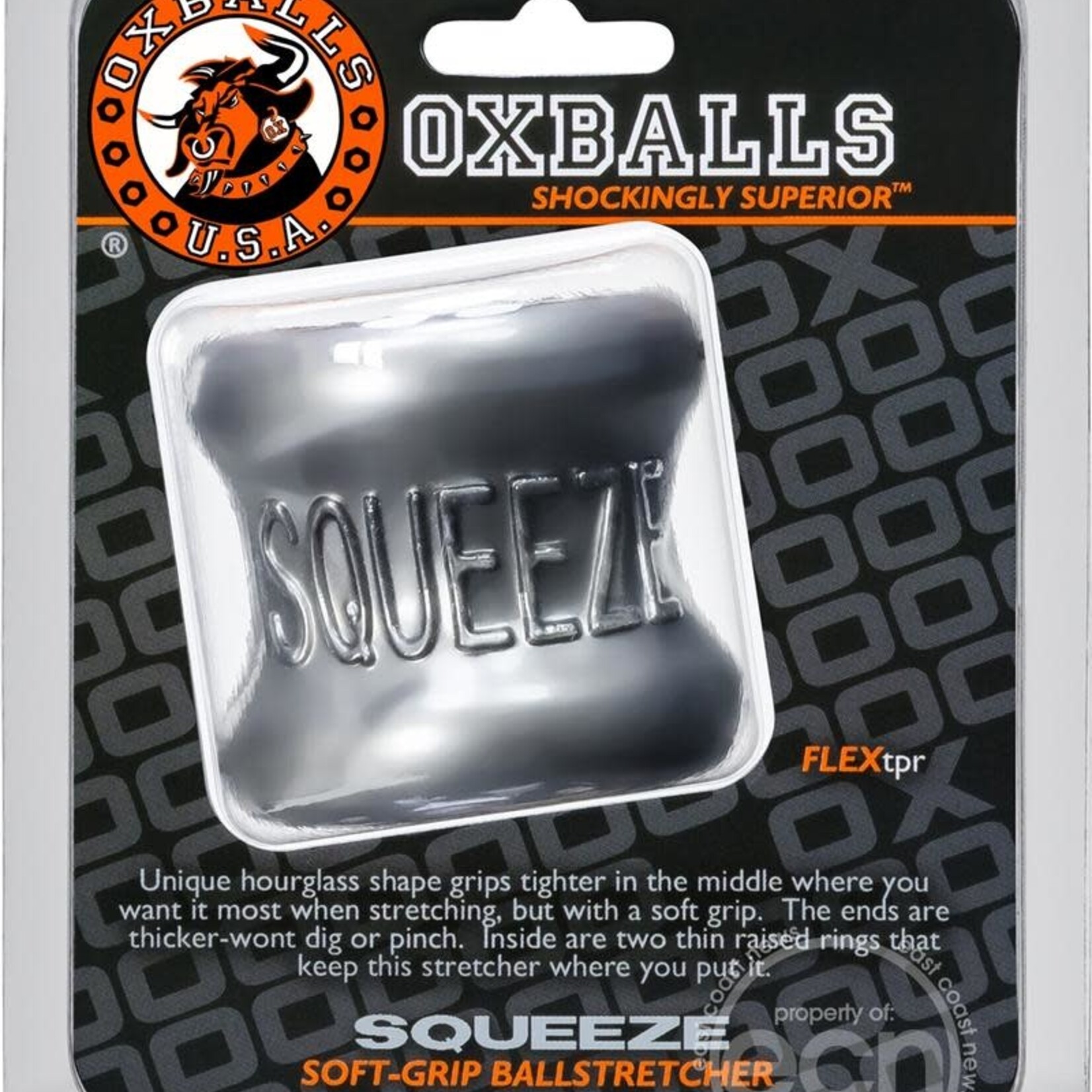 Oxballs Squeeze Soft- Grip Ballstretcher - Steel