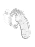 Shots Mancage Shots Man Cage 4.5" Cock Cage w/Plug 11 - Clear