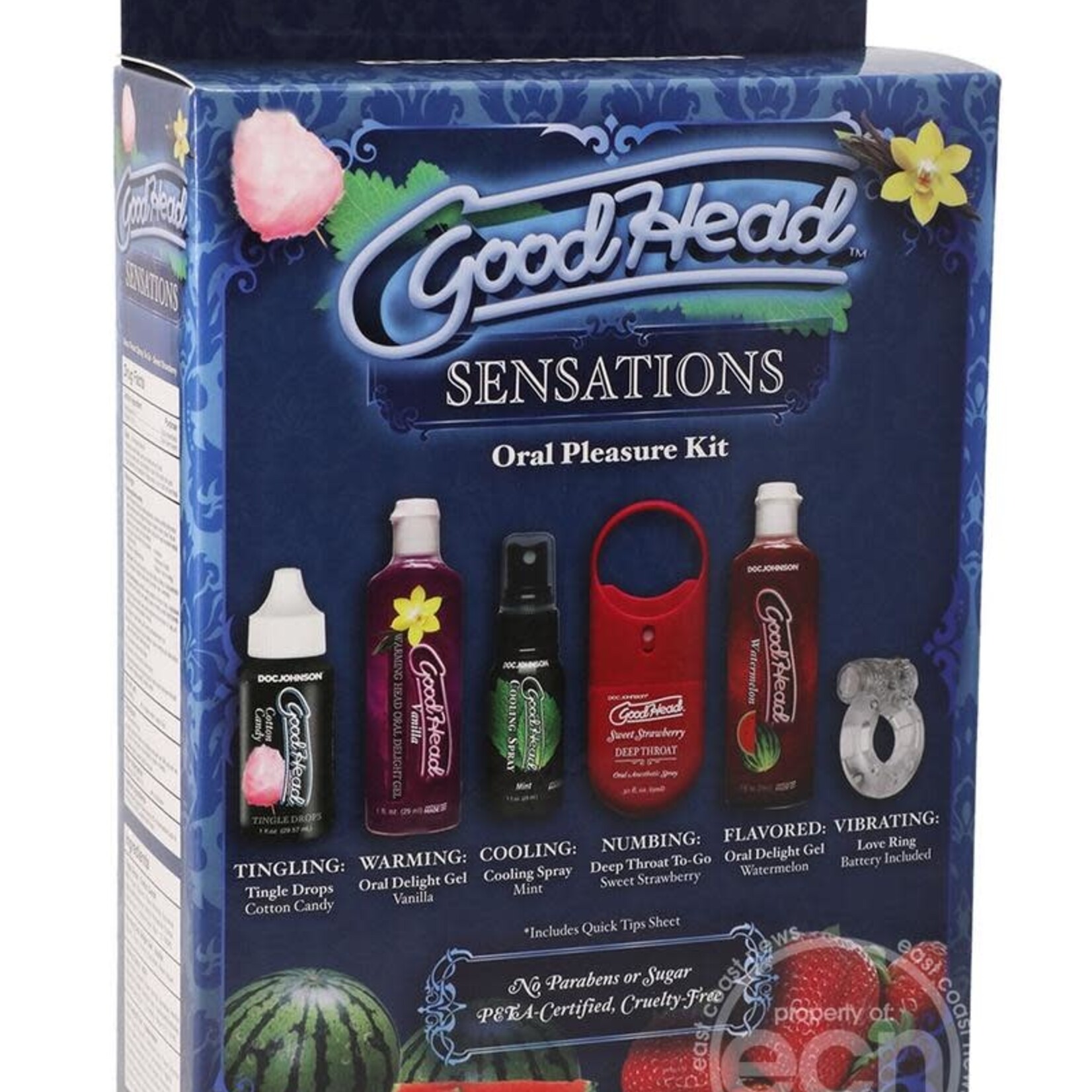 Doc Johnson Goodhead Sensations Oral Pleasure Kit - Assorted Flavors
