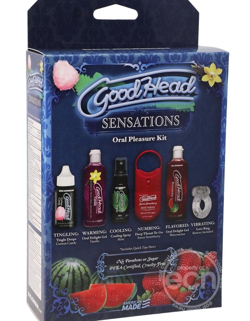 Doc Johnson Goodhead Sensations Oral Pleasure Kit - Assorted Flavors