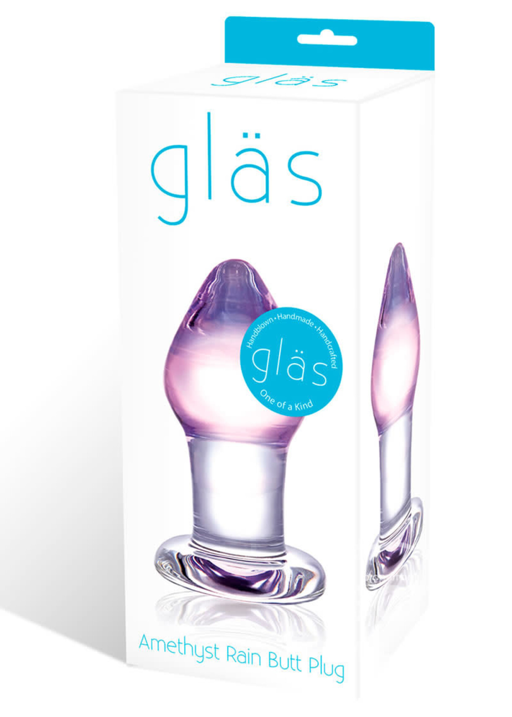 Glas Amethyst Rain Butt Plug