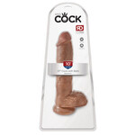 Pipedream King Cock 10" Cock With Balls - Tan