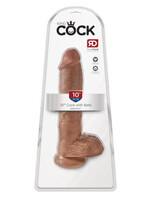 Pipedream King Cock 10" Cock With Balls - Tan