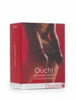 Shots Ouch! Leather Cuffs for Hands and Ankles - Red