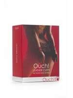 Shots Ouch! Leather Cuffs for Hands and Ankles - Red