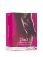 Shots Ouch! Leather Cuffs for Hands and Ankles - Pink