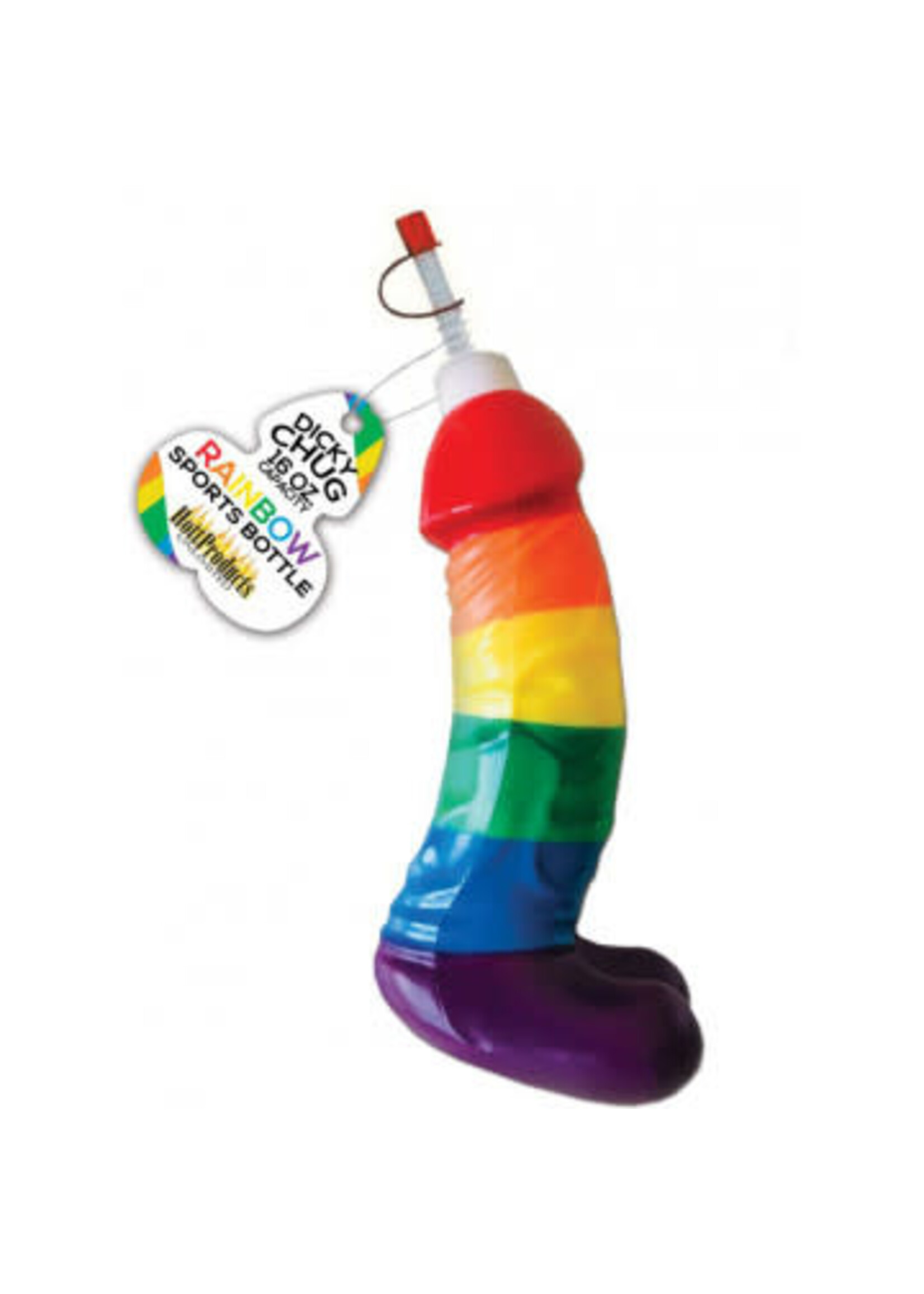 HOTT PRODUCTS Rainbow Dicky Chug Sports Bottle 16 Oz Capacity