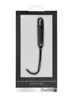Ouch Urethral Sounding Silicone Vibrating Bullet Plug with Beaded Tip