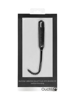 Ouch Urethral Sounding Silicone Vibrating Bullet Plug with Beaded Tip