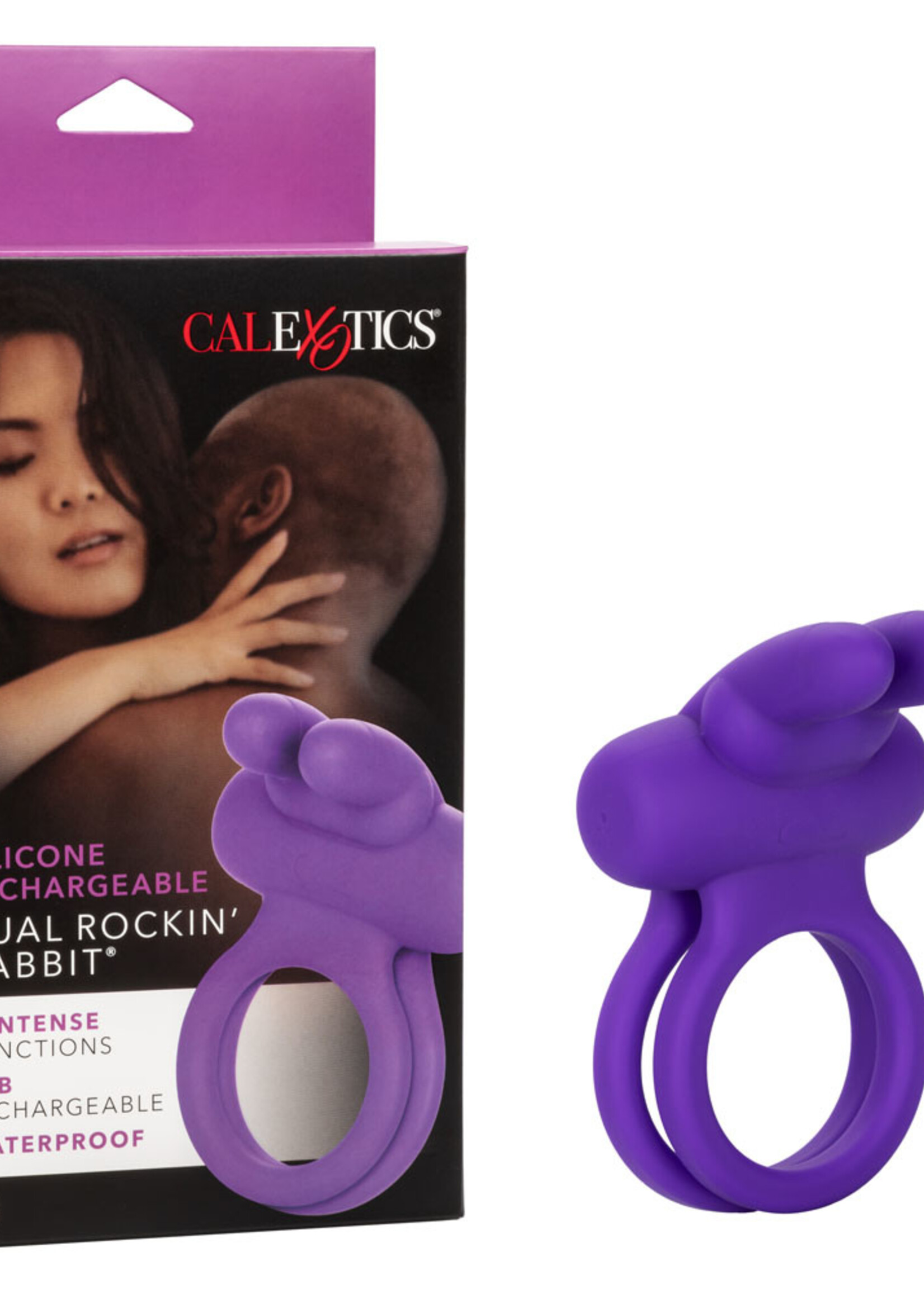 Calexotics Silicone Rechargeable Dual Rockin' Rabbit Enhancer
