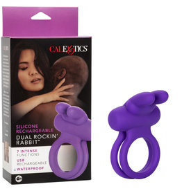Calexotics Silicone Rechargeable Dual Rockin' Rabbit Enhancer
