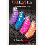 Calexotics Posh Silicone Finger Swirls Finger Massagers Assorted Colors 4 Per Pack