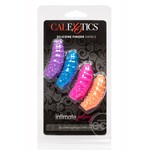 Calexotics Posh Silicone Finger Swirls Finger Massagers Assorted Colors 4 Per Pack
