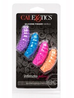 Calexotics Posh Silicone Finger Swirls Finger Massagers Assorted Colors 4 Per Pack