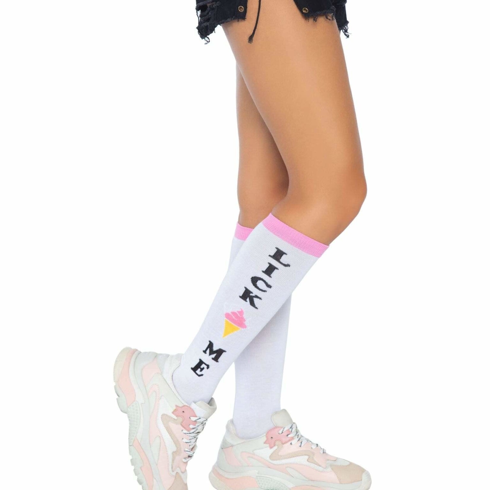 Leg Avenue Lick Me Knee Socks