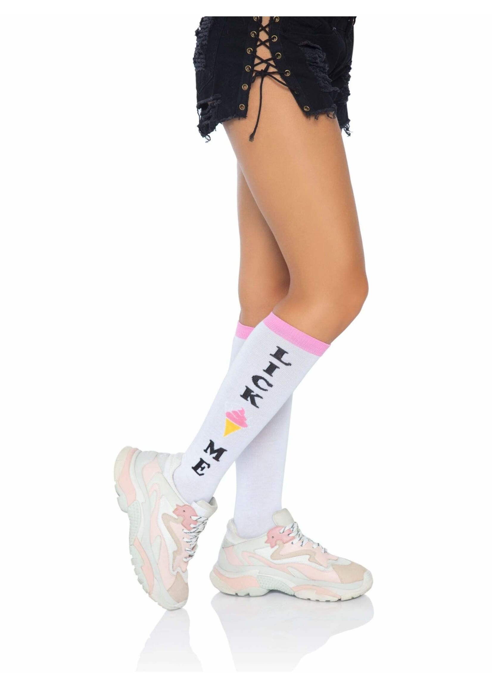 Leg Avenue Lick Me Knee Socks