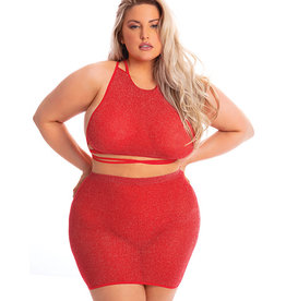 Pink Lipstick Pink Lipstick Midnight Sun Skirt Set Red QN