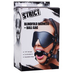 XR Brands Strict Blindfold Harness + Ball Gag