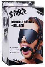 XR Brands Strict Blindfold Harness + Ball Gag XR Brands Strict Blindfold Harness + Ball Gag