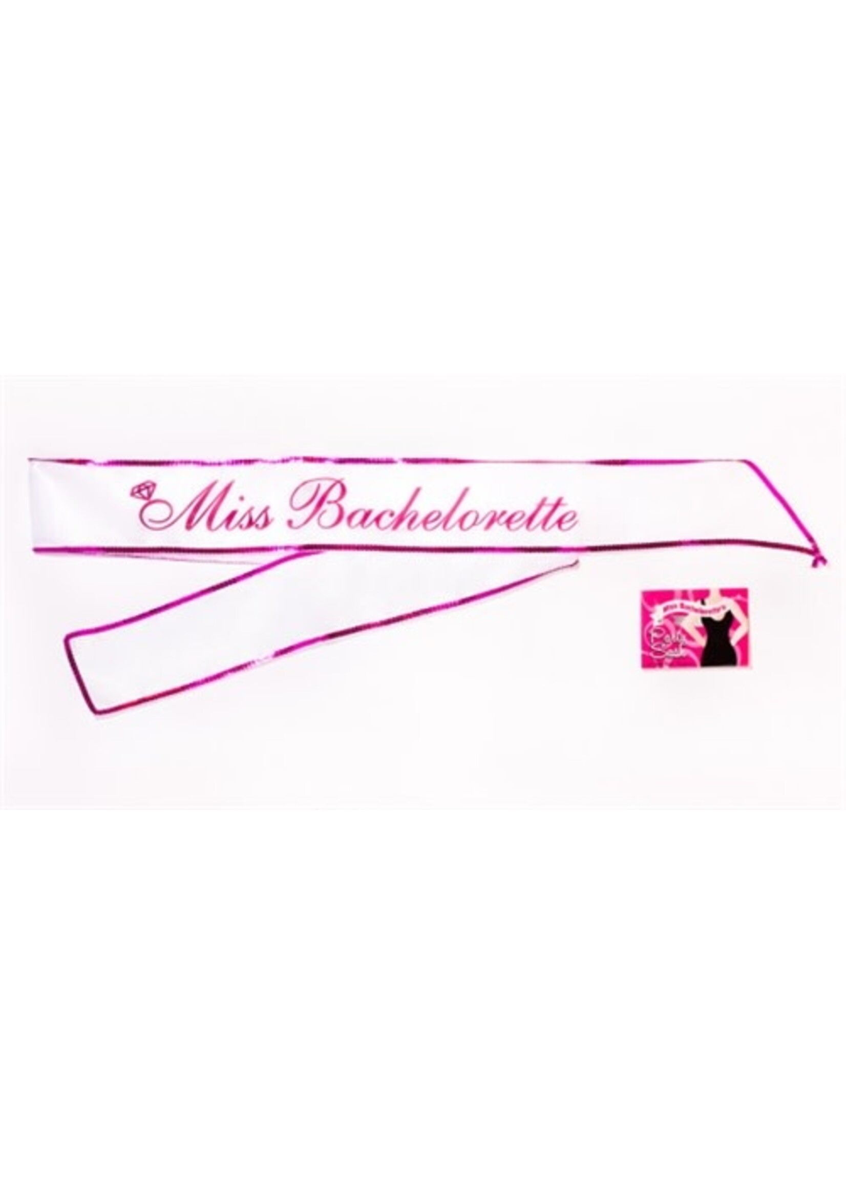 Little Genie Miss Bachelorette Sash - White
