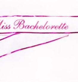 Little Genie Miss Bachelorette Sash - White