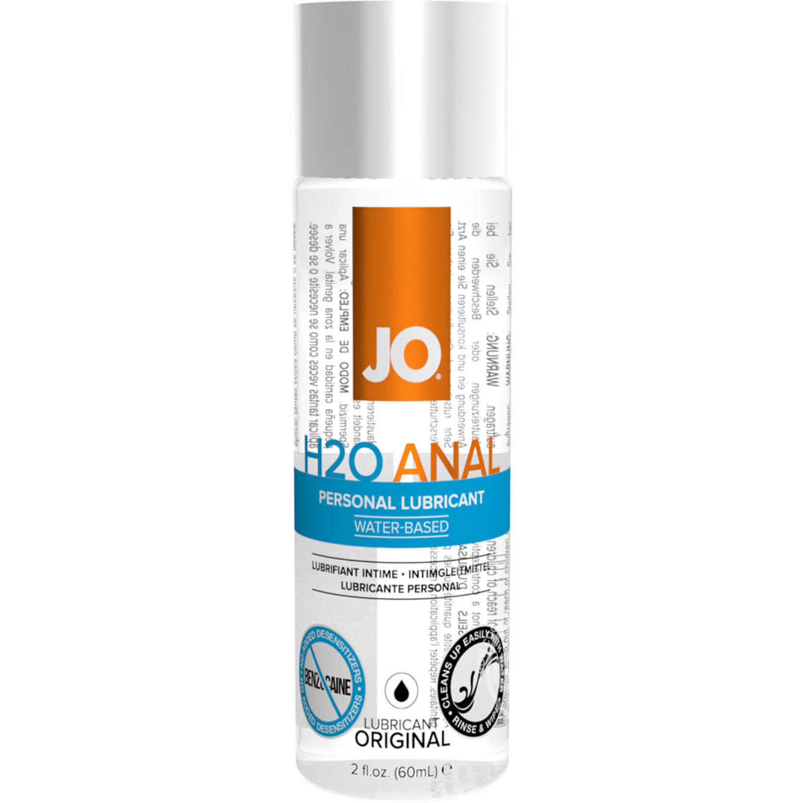 System Jo Jo H2O Anal Water Based Lubricant 2.5 Ounce