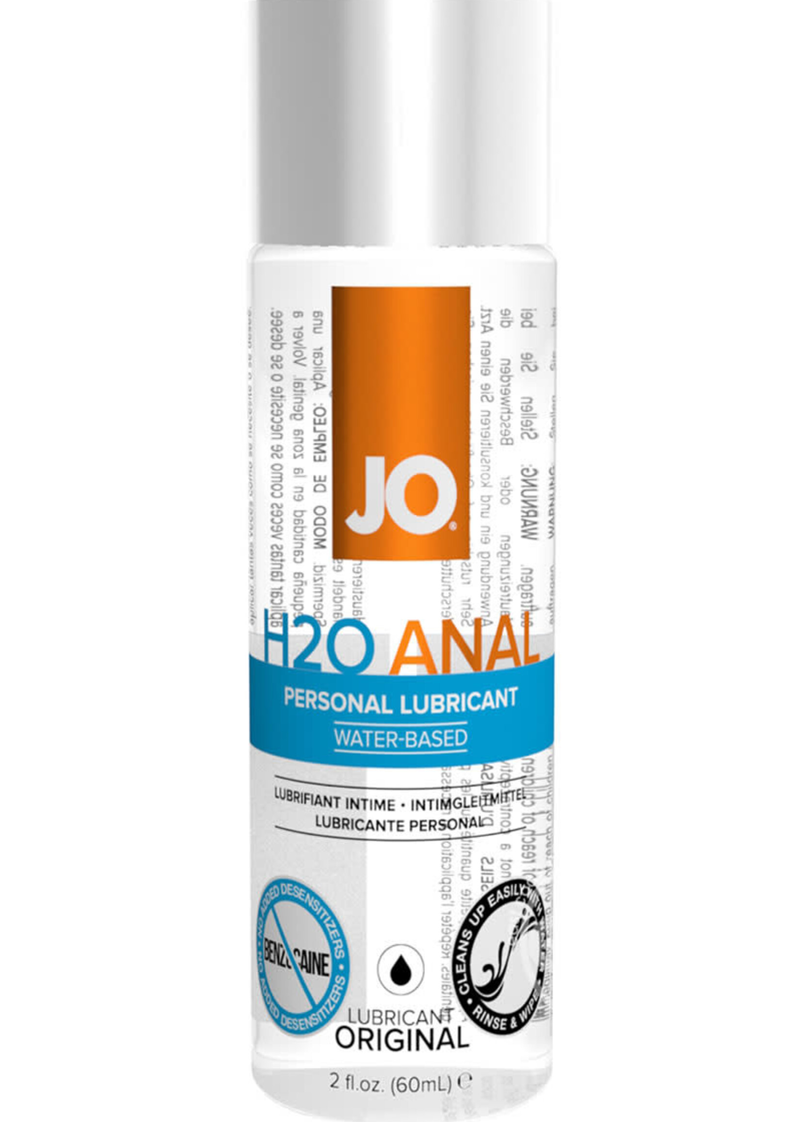 System Jo Jo H2O Anal Water Based Lubricant 2.5 Ounce