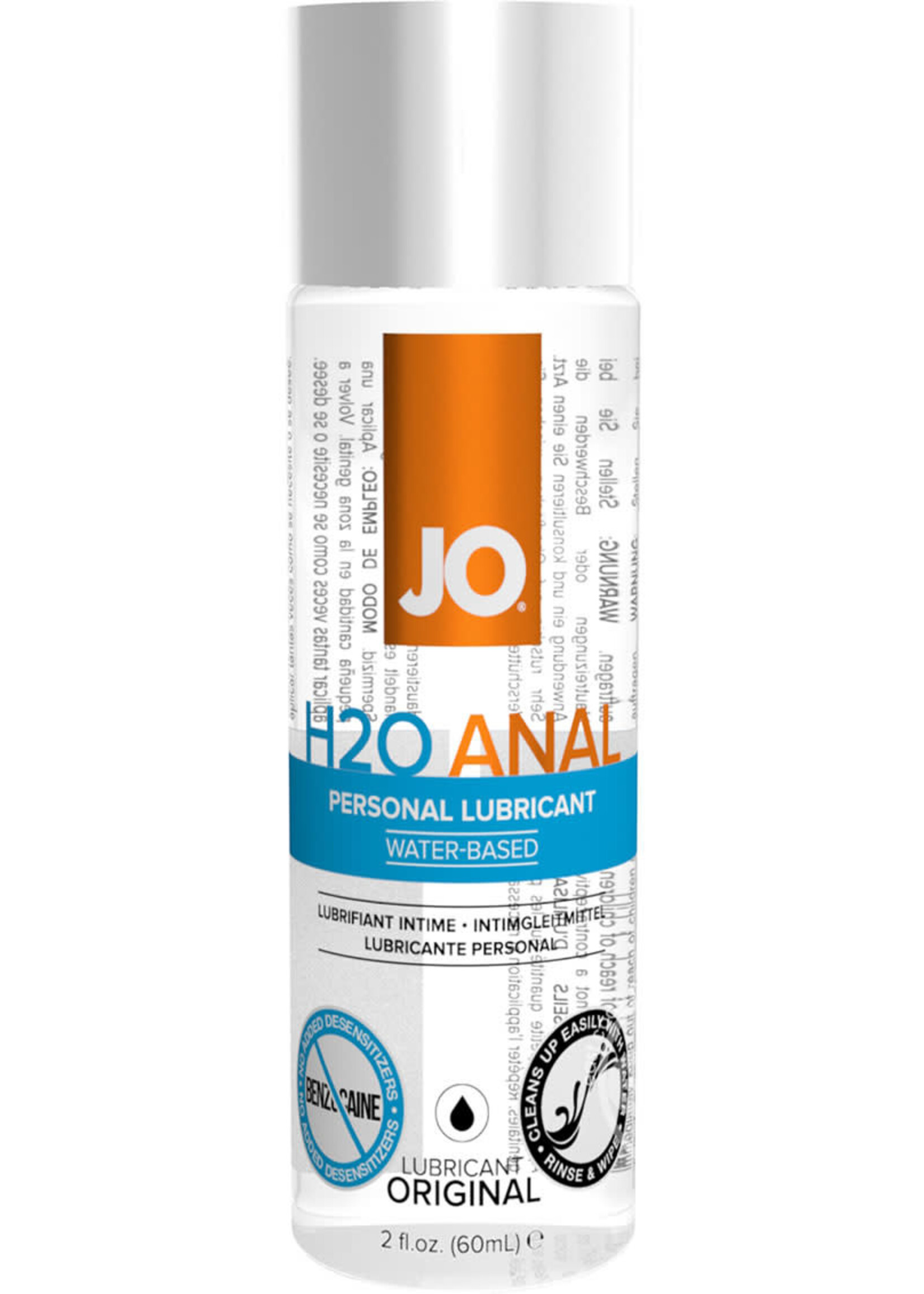 System Jo Jo H2O Anal Water Based Lubricant 2.5 Ounce