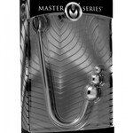 XR Brands Master Series Master Series Meat Hook Beaded Anal Hook - Silver