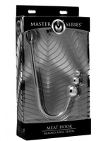 XR Brands Master Series Master Series Meat Hook Beaded Anal Hook - Silver