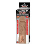 NassToys Natural Realskin Vibrating Penis Xtender - Brown